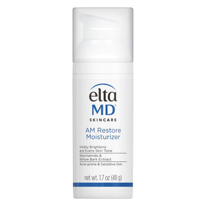 Picture of EltaMD AM Restore Face Moisturizer, Light Moisturizer Face Cream, Made with Niacinamide and Hyaluronic Acid, 1.7 oz Pump