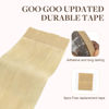 Picture of GOO GOO Tape in Hair Extensions Human Hair, 613R Bleach Blonde, 14inch 50g 20pcs, Thick Ends Straight Seamless Tape in, Invisible Tape in Hair Extensions Human Hair