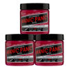 Picture of MANIC PANIC Hot Hot Pink Hair Dye - Classic High Voltage - Semi Permanent Cool-toned Medium Neon Pink Hair Color That Glows In Blacklight - Vegan, PPD & Ammonia Free 4oz (3 Pack)