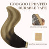 Picture of GOO GOO Tape in Hair Extensions Human Hair, 2/6/18 Balayage Brown to Dirty Blonde, 10inch 60g 40pcs, Thick Ends Straight Seamless Tape in, Invisible Tape in Hair Extensions Human Hair