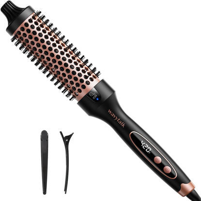 Picture of Wavytalk Thermal Brush, 1.5 inch Heated Round Brush for Blowout Look, Dual Voltage, Rose Gold, Ceramic Tourmaline, Ionic Technology, 5 Temperature Settings