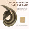 Picture of GOO GOO Tape in Hair Extensions Human Hair, 4/26/4 Balayage Chocolate Brown to Honey Blonde, 10inch 60g 40pcs, Thick Ends Straight Seamless Tape in, Invisible Tape in Hair Extensions Human Hair