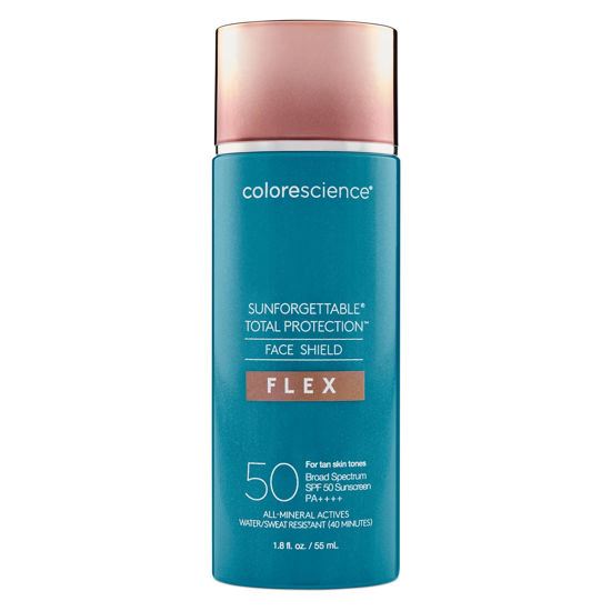 Picture of Colorescience 50 to 70 SPF Total Protection Face Shield Flex SPF 50, Zinc Oxide Formula, Tan, 1.8 fl. oz.