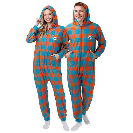 Picture of foco NFL Plaid One Piece Pajamas - M