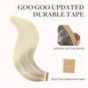 Picture of GOO GOO Tape in Hair Extensions Human Hair, 17/22/60 Balayage Ash Blonde to Golden Blonde and Platinum B, 10inch 60g 40pcs, Thick Ends Straight Seamless, Invisible Tape in Hair Extensions Human Hair