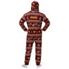 Picture of FOCO Washington Commanders NFL Mens Ugly Pattern One Piece Pajamas - XL