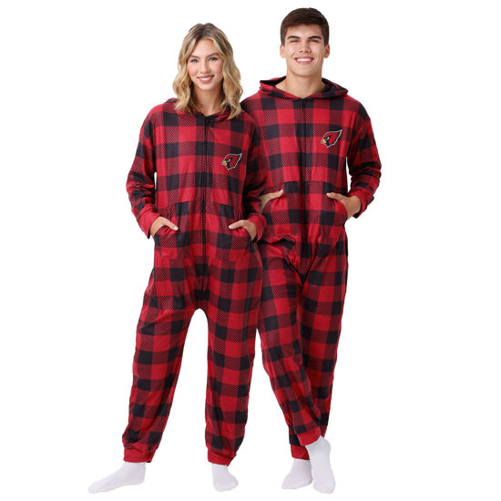 Picture of FOCO Arizona Cardinals NFL Plaid One Piece Pajamas - M