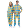 Picture of FOCO Los Angeles Chargers NFL Plaid One Piece Pajamas - M