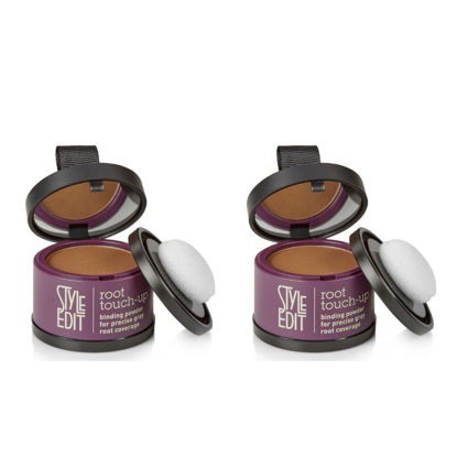 Picture of Style Edit Root Touch Up Powder for Medium Brown Hair | Cover Up Hair Color for Grays and Roots Coverage | Mineral Infused Binding Hairline Powder 2 Pack