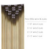 Picture of WENNALIFE Clip in Hair Extensions Real Human Hair, 16 Inch 120g 7pcs Human Hair Extensions Clip In Human Hair, Balayage Light Ash Brown to Light White Blonde Hair Extensions Clip In Real Hair Coloured