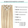 Picture of DOORES Clip in Hair Extensions Real Human Hair Extensions, Balayage Dark Blonde Highlighted Bleach Blonde 20 Inch 120g 7pcs Clip in Hair Extensions Remy Natural Hair Extensions Straight Thick