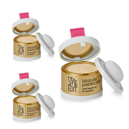 Picture of Style Edit Root Touch Up Powder, to Cover Up Dark Roots and Grays Between Salon Visits, Water Resistant, Non-Sticky, Compact And Mess-Free, Light Blonde Hair Color (Pack of 3)