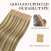 Picture of GOO GOO Tape in Hair Extensions Human Hair, 16/22 Light Blonde Highlighted Golden Blonde, 26inch 60g 20pcs, Thick Ends Straight Seamless Tape in, Invisible Tape in Hair Extensions Human Hair