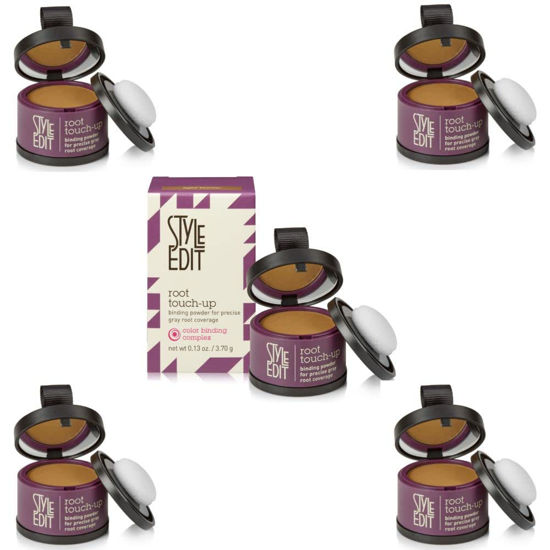 Picture of Style Edit Root Touch Up Powder (5 Pack) to Cover Up Dark Roots and Grays Between Salon Visits, Water Resistant, Non-Sticky, Compact And Mess-Free, Light Brown Hair Color (Total of 5)