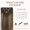 Picture of GOO GOO Clip in Hair Extensions Real Human Hair, Remy Human Hair Extensions Clip ins for Women, Natural Human Hair, 26inch 135g 7Pcs, 4/26/4 Balayage Chocolate Brown to Honey Blonde