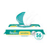 Picture of Pampers Sensitive Baby Wipes, Water Based, Hypoallergenic and Unscented, 1 Flip-Top Pack (56 Wipes Total)