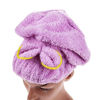 Picture of 6 Colors Microfiber Solid Quickly Dry Hair Hat Womens Girls Ladies Cap Bath Accessories Drying Towel Head Wrap Hat Purple