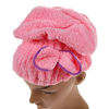 Picture of 6 Colors Microfiber Solid Quickly Dry Hair Hat Womens Girls Ladies Cap Bath Accessories Drying Towel Head Wrap Hat Pink