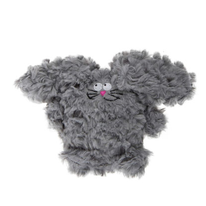 Picture of goDog PlayClean Rabbit Squeaky Plush Dog Toy with Odor-Eliminating Essential Oils, Chew Guard Technology - Gray, Small