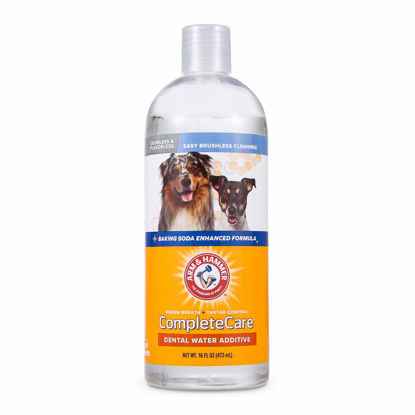 Picture of Arm & Hammer Complete Care Fresh Dental Water Additive for Dogs, 16 Fl Oz - Flavorless Dog Water Additive, Dog Mouth Wash, Dog Dental Rinse, PetWater Additive, Pets Dental Care for Bad Breath