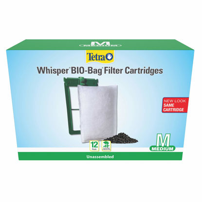 Picture of Tetra Whisper Bio-Bag Filter Cartridges For Aquariums - Unassembled Medium, 12 Count (Pack of 1)