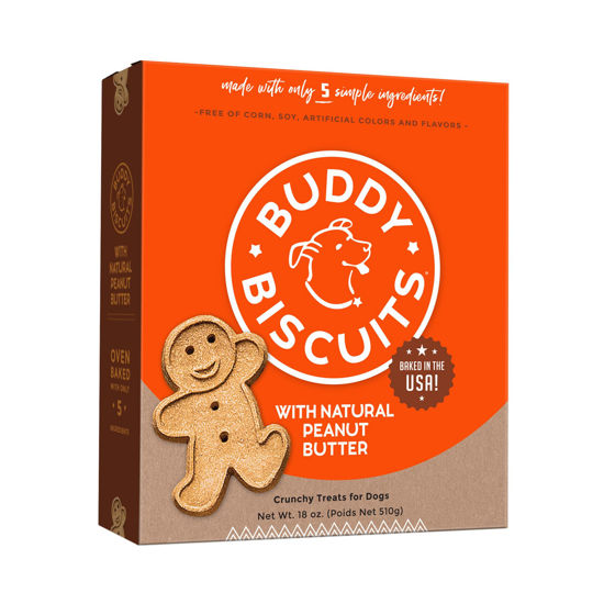 Picture of Buddy Biscuits Crunchy Dog Treats, Peanut Butter, 18 oz. Box