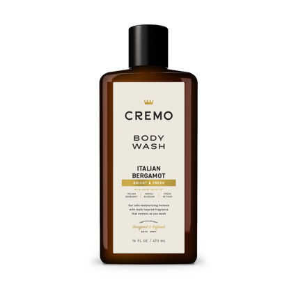 Picture of CREMO Rich-Lathering Italian Bergamot Body Wash for Men, Notes of Italian Bergamot, Neroli Blossom, and Fresh Vetiver, 16 Fl Oz