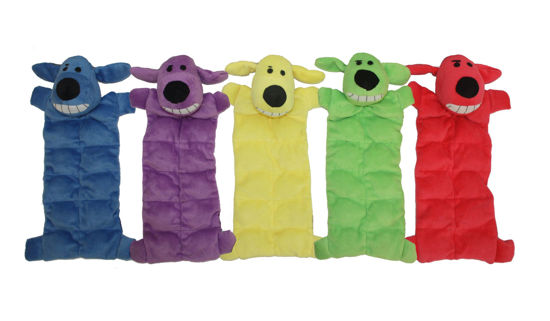 Picture of Multipet 12-Inch Squeaker Mat Soft Plush Dog Toy with 13 Squeakers, Colors may vary