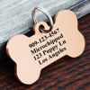 Picture of Ultra Joys Stainless Steel Pet ID Tag Dog Name Tags Personalized Front and Back Engraving, Customized Dog Tags and Cat Tags, Optional Engraved on Both Sides, Bone Tag Floral Design, Rose Large