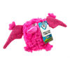 Picture of goDog PlayClean Pterodactyl Squeaky Plush Dog Toy with Odor-Eliminating Essential Oils, Chew Guard Technology - Pink, Large