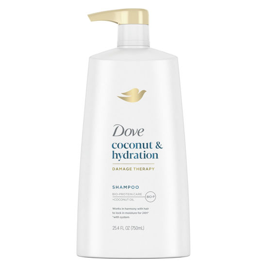 Picture of Dove Ultra Care Shampoo Coconut and Hydration for Dry Hair Shampoo with Oil Blend of Coconut, Jojoba & Sweet Almond 25.4 oz