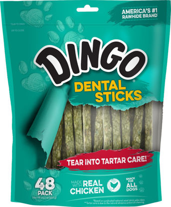 Picture of Dingo Tartar And Breath Dental Sticks For All Dogs, 48-Count