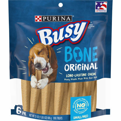 Picture of PURINA Busy Made in USA Facilities Small/Medium Dog Bones, Original - 6 ct. Pouch