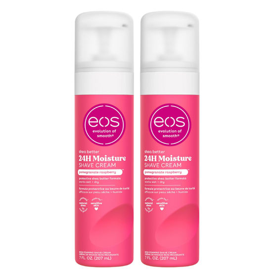 Picture of eos Shea Better Women's Shave Cream- Pomegranate Raspberry, Shea Butter Skin Care, Shaving Cream,14 fl oz, 2-Pack