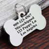 Picture of Ultra Joys Stainless Steel Pet ID Tag Dog Name Tags Personalized Front and Back Engraving, Customized Dog Tags and Cat Tags, Optional Engraved on Both Sides, Bone Tag Mountain Design, Silver Large