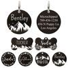 Picture of Ultra Joys Stainless Steel Pet ID Tag Dog Name Tags Personalized Front & Back Engraving, Customized Dog Tags and Cat Tags, Optional Engraved on Both Sides, Round Tag Mountain on Bottom Design, Large