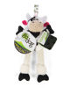 Picture of goDog Checkers Just for Me Skinny Cow Squeaky Plush Dog Toy, Chew Guard Technology - White, Mini