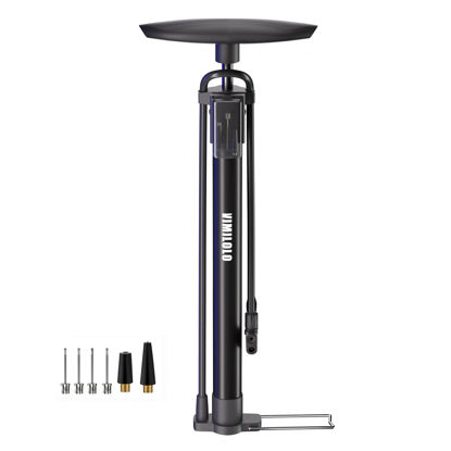 Picture of VIMILOLO Bike Pump, Air Bicycle Pump Inflator for Presta and Schrader Valve Tire Ball Bike Portable Pumps 160PSI & 11BAR