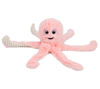 Picture of Best Pet Supplies OctoMutant Crinkle Plush Dog Toys for Interactive Play, Puppy and Senior Indoor Play, Colorful Octopus Toy Shape, Soft Head Stuffing, Cute and Cuddly - Pink