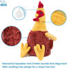 Picture of Best Pet Supplies Chicken Crinkle Plush Dog Toys for Interactive Play, Puppy and Senior Indoor Play, Colorful Chicken Toy Shape, Cute and Cuddly - Crinkle Chicken (Wine Red)