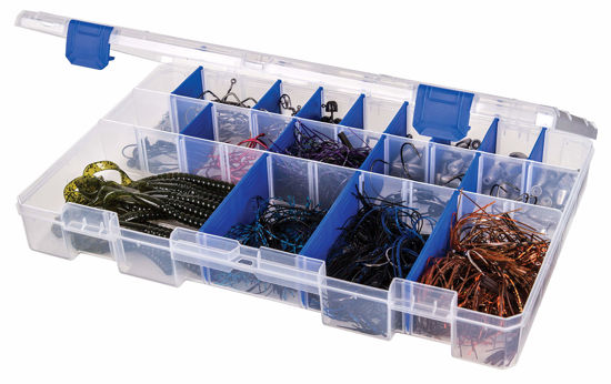 Picture of Flambeau Outdoors 5003 Tuff Tainer, Fishing Tackle Tray Box, Half Bulk, Includes [15] Zerust Dividers, 25 Compartments