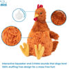 Picture of Best Pet Supplies Chicken Crinkle Plush Dog Toys for Interactive Play, Puppy and Senior Indoor Play, Colorful Chicken Toy Shape, Cute and Cuddly - Crinkle Chicken (Brown)