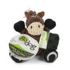 Picture of goDog Checkers Just for Me Sitting Horse Squeaky Plush Dog Toy, Chew Guard Technology - Brown, Mini