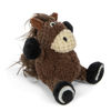 Picture of goDog Checkers Just for Me Sitting Horse Squeaky Plush Dog Toy, Chew Guard Technology - Brown, Mini