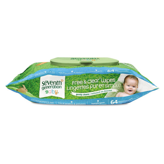 Picture of Seventh Generation Baby Wipes, 64 Count