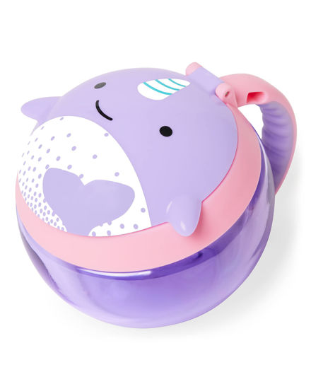 Picture of Skip Hop Baby,Plastic Snack Container, Zoo Snack Cup, Narwhal