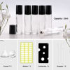 Picture of sungwoo 12 Pack Essential Oil Roller Bottles, 10ml Clear Glass Roller Bottles with Stainless Steel Roller Balls and Caps for Travel, Perfume and Lip Gloss