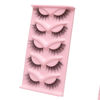 Picture of HBZGTLAD new 5 Pairs 25 mm 3d Mink Lashes Bulk Faux with Custom Natural Mink Lashes Pack Short Wholesales Natural False Eyelashes (3DT84)