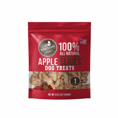 Picture of Wholesome Pride Apple Slices 100% All-Natural Single Ingredient, Soft, USA-Sourced Dog Treats, 8 oz