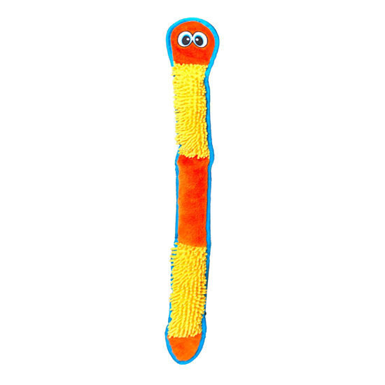 Picture of Outward Hound Durablez Tough Plush Squeaky Dog Toy, Nubby Snake, Blue, XL